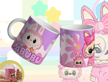 Caneca Premium The Monsters - Labubu & Kimi - Design Vibrante