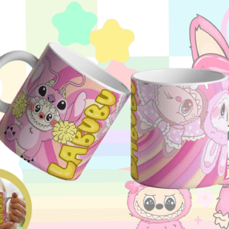 Caneca Premium Labubu Cheerleader - Design Dinâmico e Vibrante