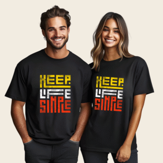 t shirt "keep life simple"