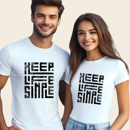 t shirt "keep life simple"