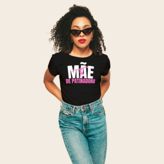 t shirt "mãe de patinadora"