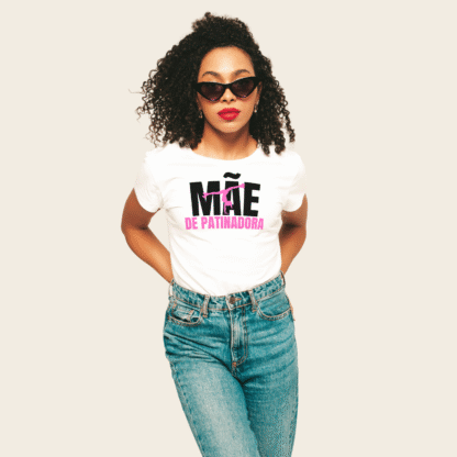 t shirt "mãe de patinadora"
