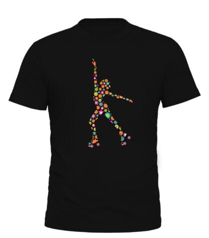 T-shirt Patinadora Flower Power com strass - Image 4