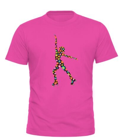 T-shirt Patinadora Flower Power com strass - Image 2