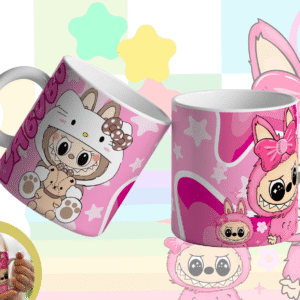 Caneca Labubu Boneco Monstrinho Kawaii - Edição Premium