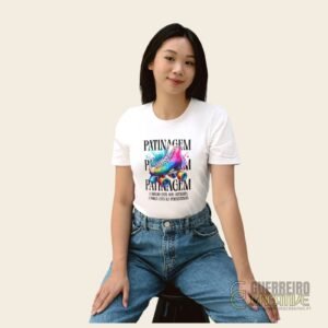 T-Shirt "Patinagem - O Brilho nos Olhos, a Força e a Persistência"