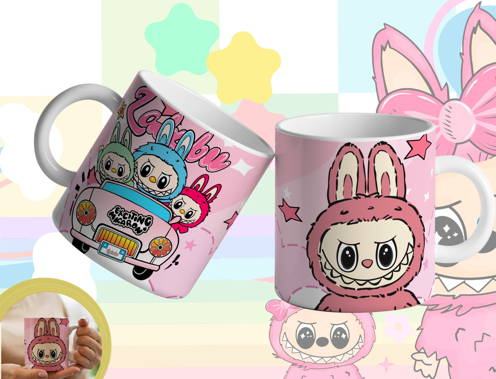Caneca Zimomo Boneco Monstrinho Kawaii - Edição Premium