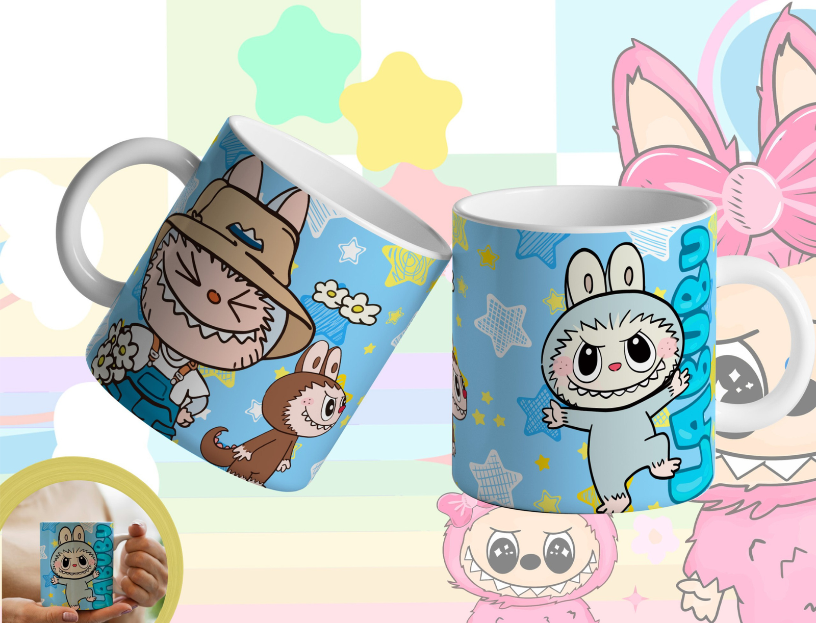 Caneca Premium Labubu - Design Divertido e Cores Vibrantes