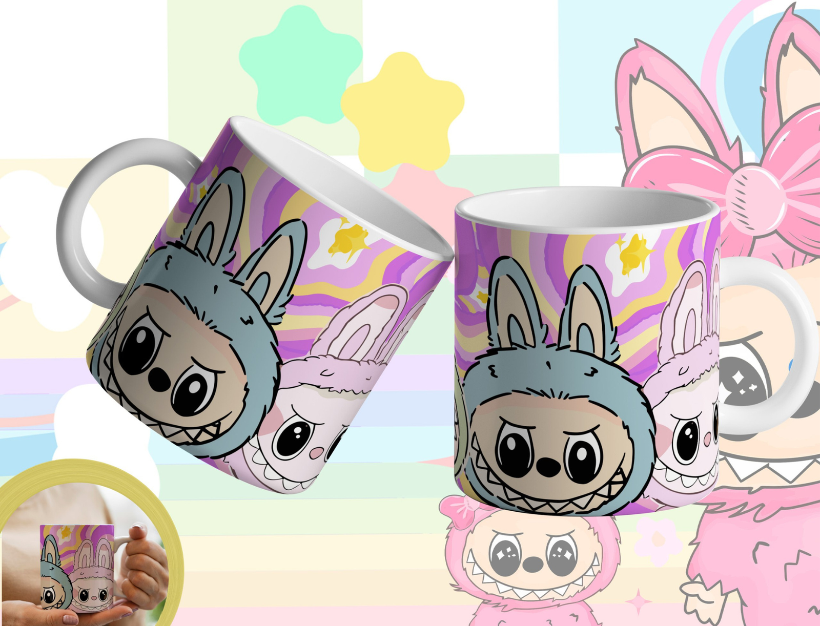 Caneca Premium The Monsters - Labubu & Friends - Design Vibrante