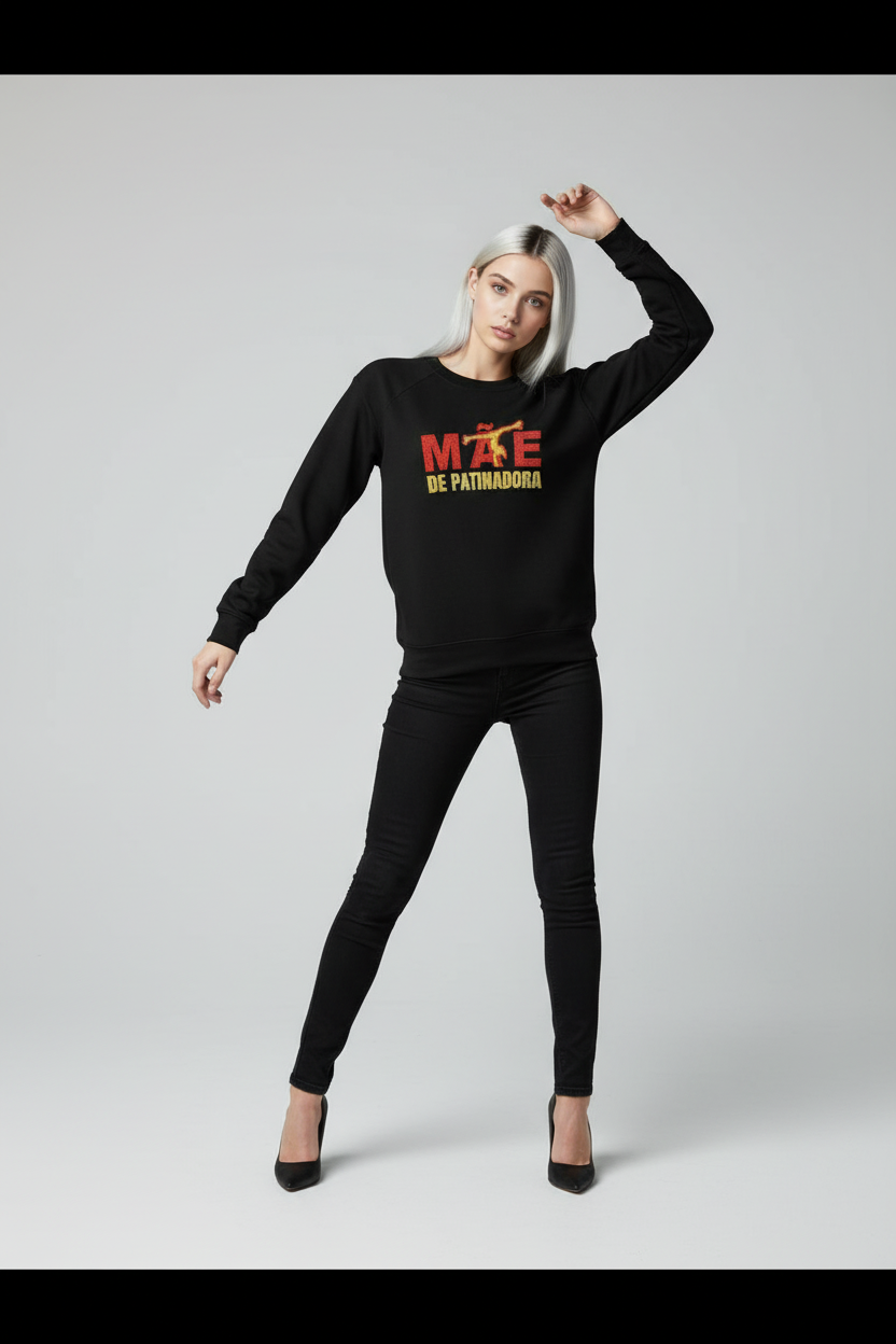 Sweatshirt Premium “Mãe de Patinadora” – Orgulho que se Veste - Image 3