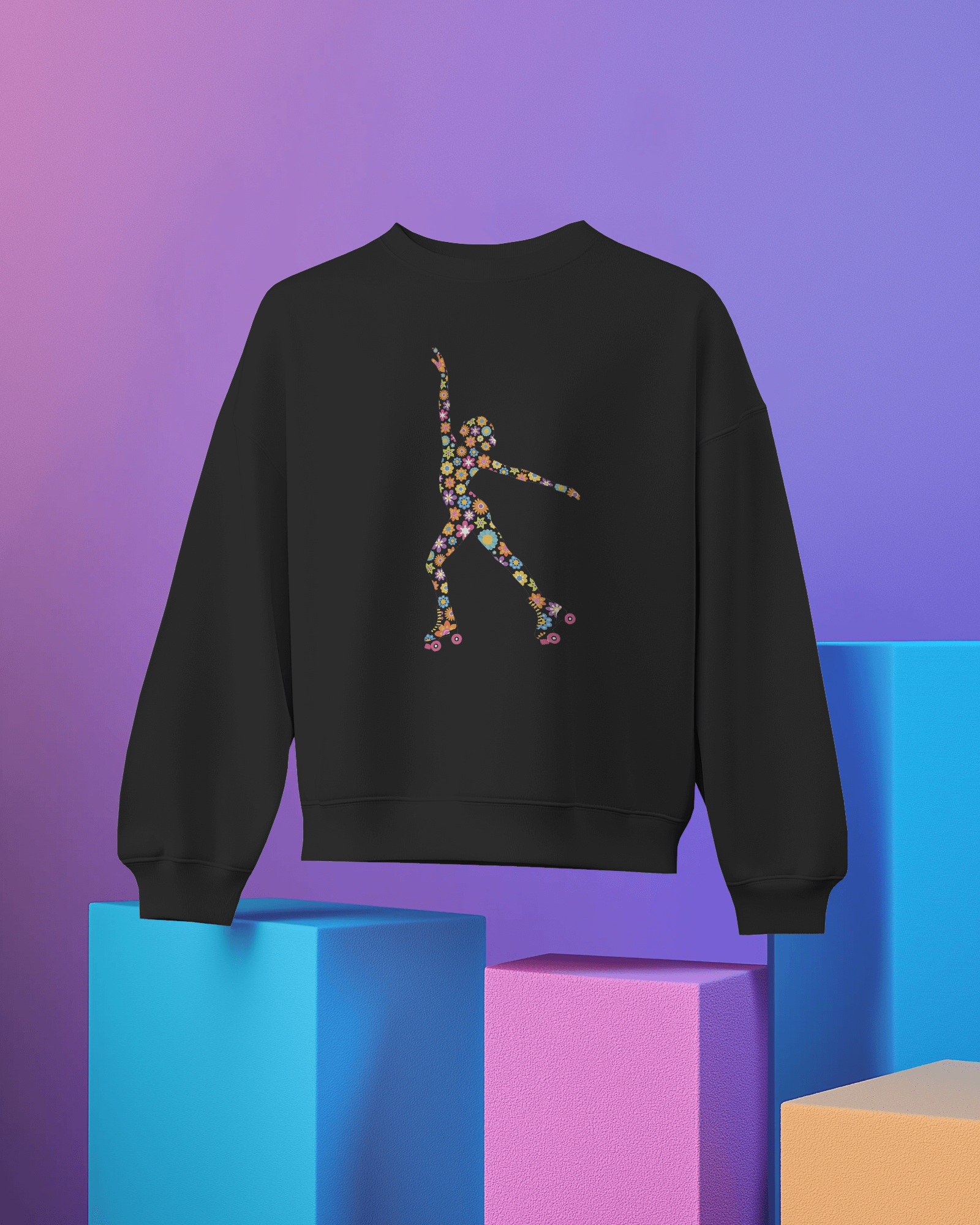 Sweatshirt Patinadora Flower Power