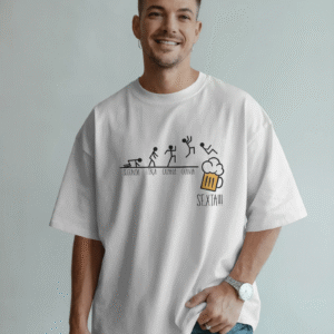 T-shirt 'A Evolução Diária: Rumo à Cerveja'
