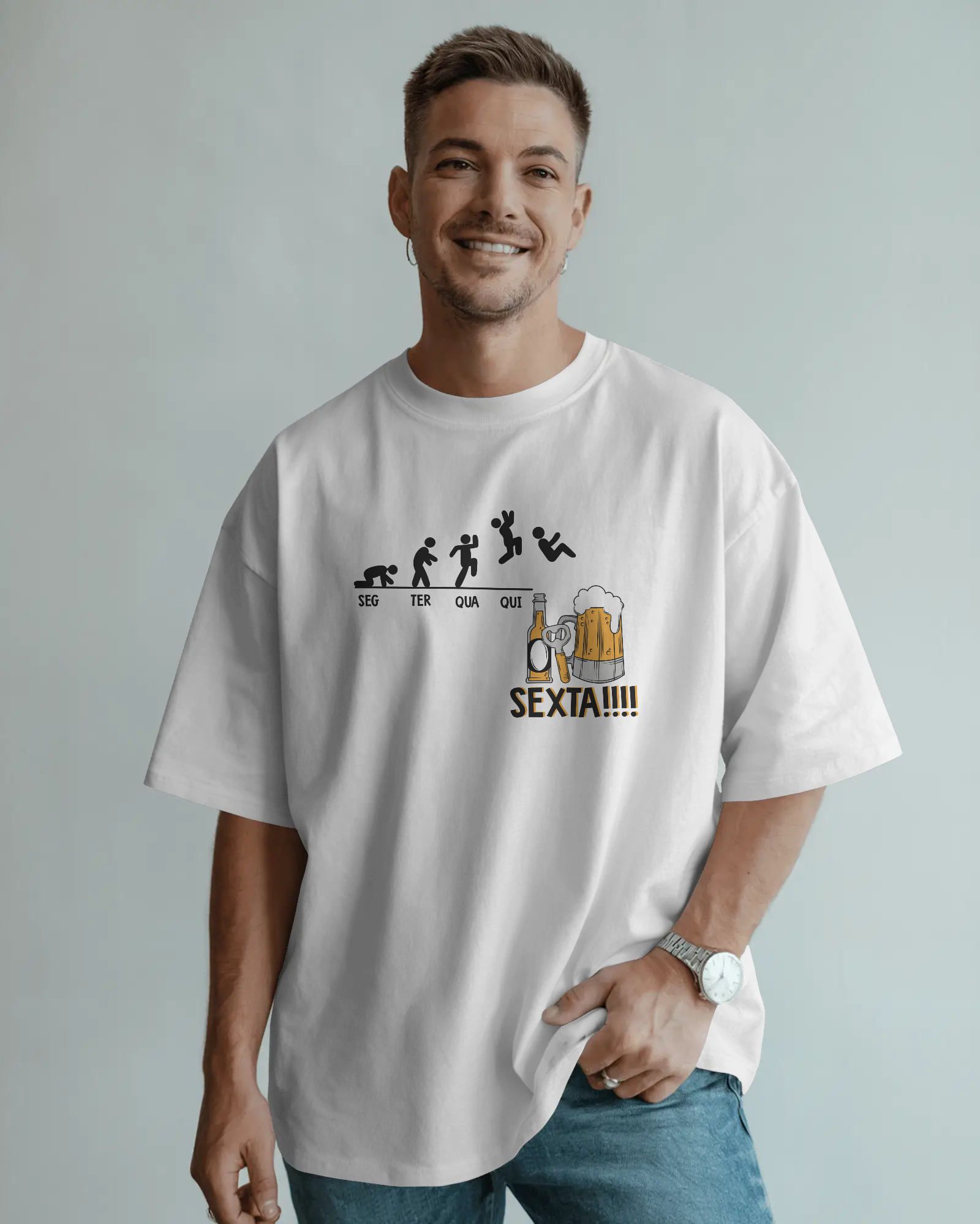 T-shirt 'A Evolução da Semana: Rumo à Sexta'